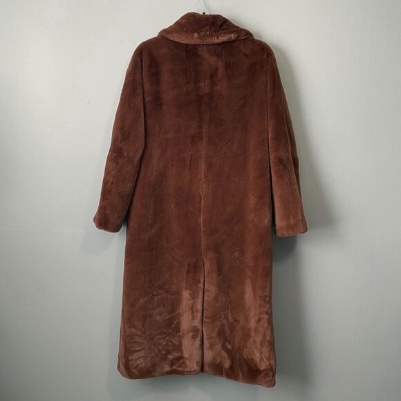 Last Chance! NWOT Ba&sh Fibie Relaxed Faux Fur Teddy Coat Brown Small - Picture 4 of 10